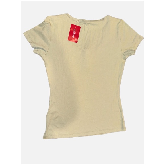 GUESS- NWT WOMEN'S Jewel-Button Ribbed Sage color Henley Top Size Medium - Picture 4 of 15